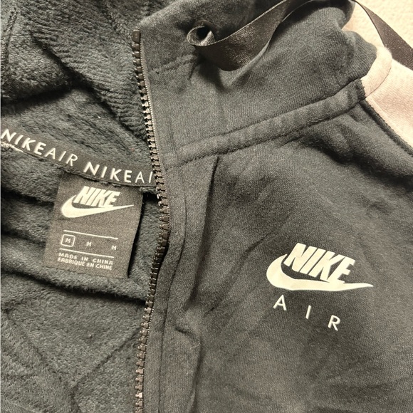 Nike Air Black and White Zip up Hoodie - Picture 3 of 7